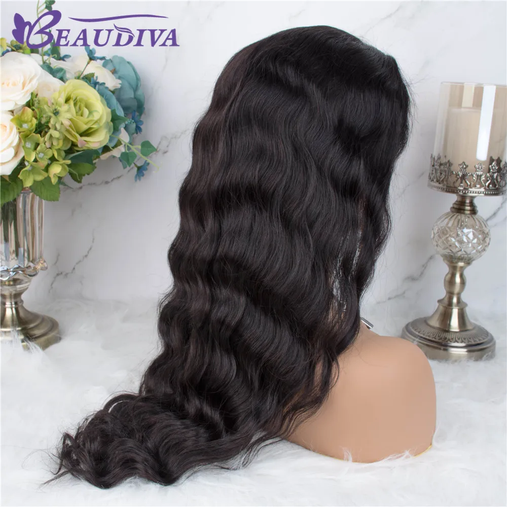 Beaudiva 360 парик из натуральных волос на кружевной основе, предварительно выщипанный с детскими волосами, свободный волнистый парик 360 кружевных фронтальных париков