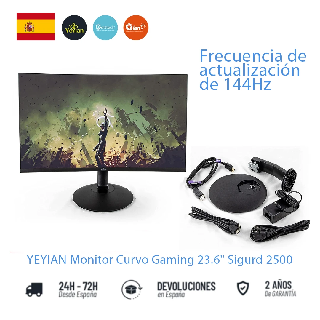 Yeian Monitor Curvo Gaming 23 6 дюйма YMS-70801 rd 2500 () | Компьютеры и офис