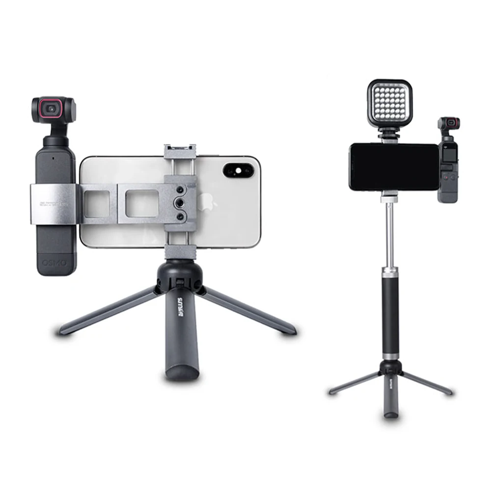 

Зажим для телефона держатель для камеры DJI Pocket 2/OSMO Карманный удлинитель штатив Алюминиевый металлический складной кронштейн аксессуары
