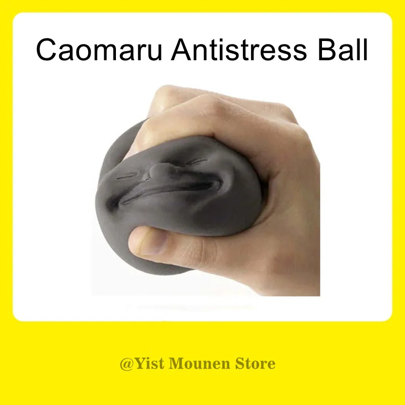 Enlarge Caomaru Antistress Ball Toy Human Face Emotion Vent Ball Resin Relax Doll Adult Stress Relieve Novelty Toys Valentine's Day Gift