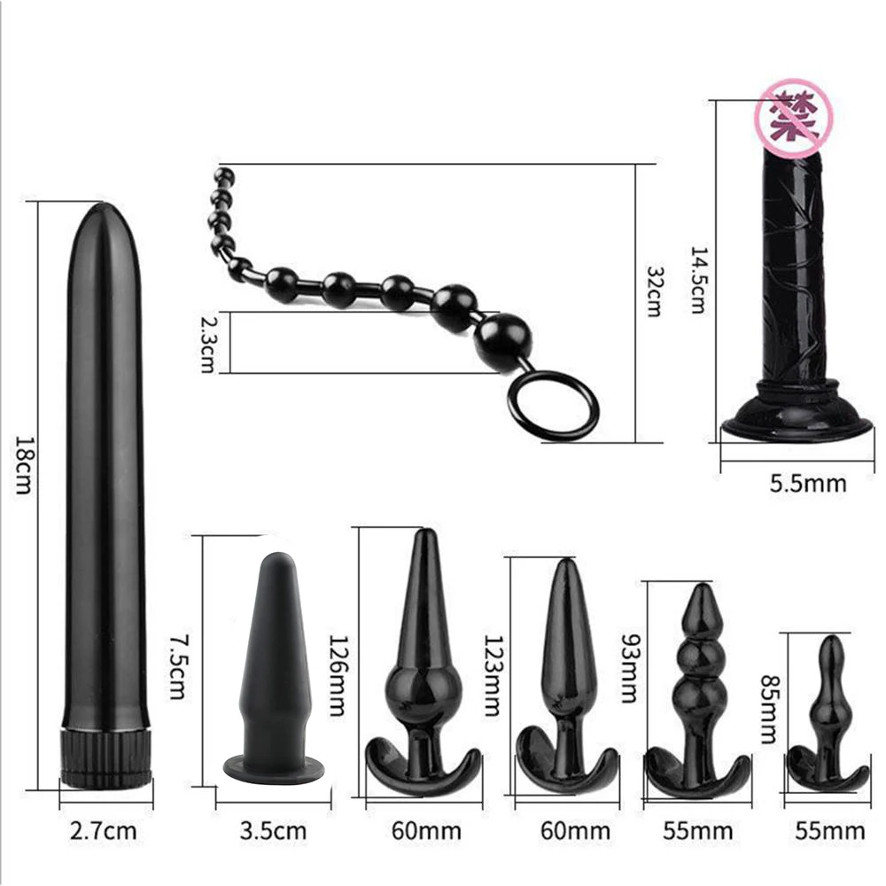 8 шт. анальная пробка с вибратором для массажа простаты