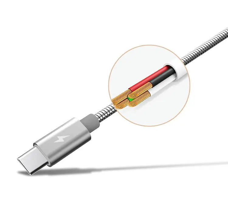Кабель металлический Remax Silver Serpent USB Type C Розовое золото|Компьютерные кабели и