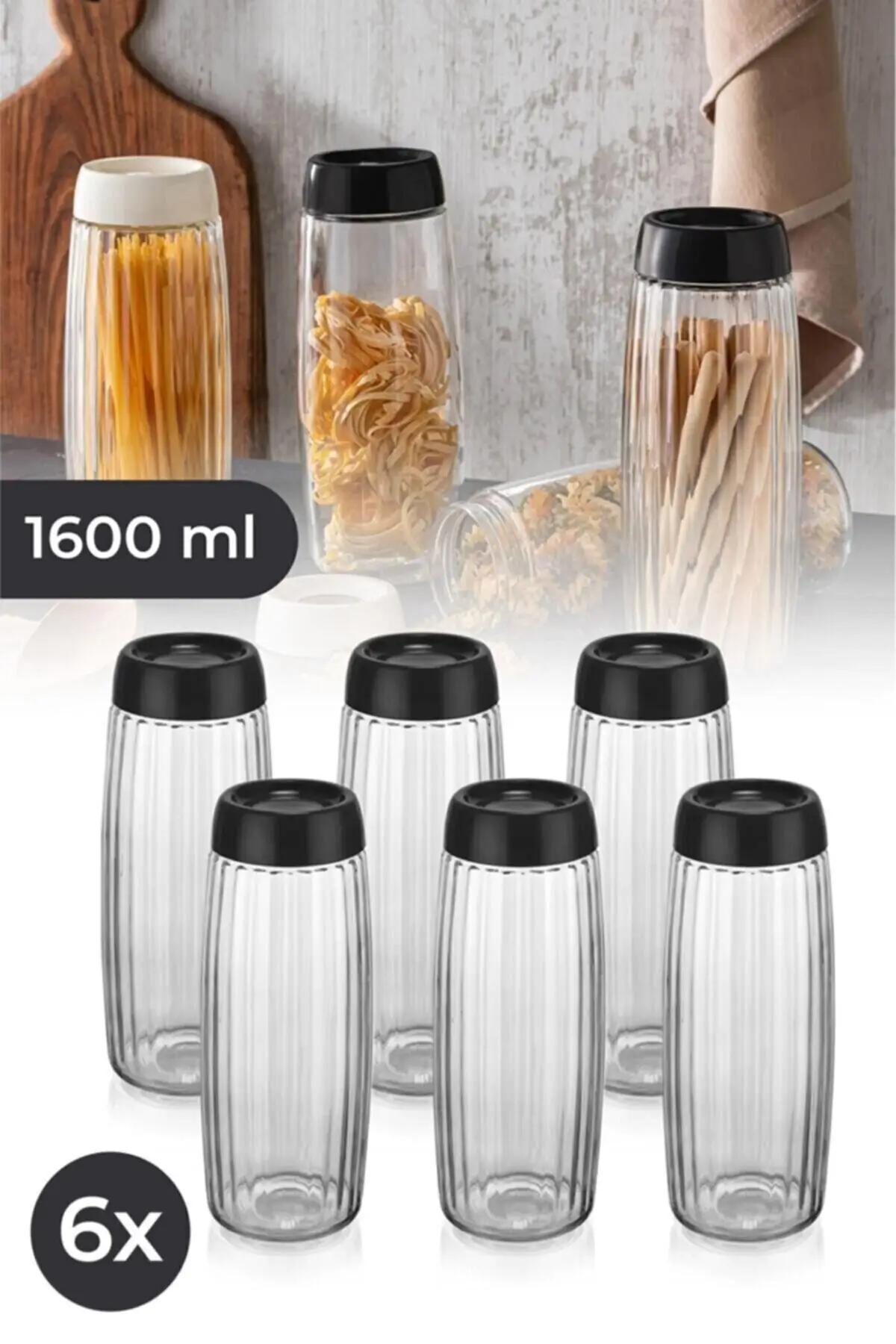 Storage Jar Spices Legumes Glass Storage Quality Dishwasher Safe