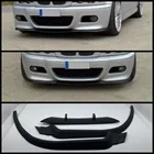 Для BMW 3-Series E46 M M3 CUPRA R универсальная губа переднего бампера 3 шт. диффузор черный бампер спойлер комплект для тюнинга протектор