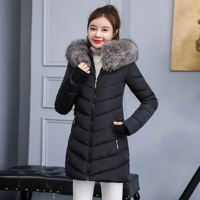 2019 женские парки новая длинная куртка зимняя | Женская одежда