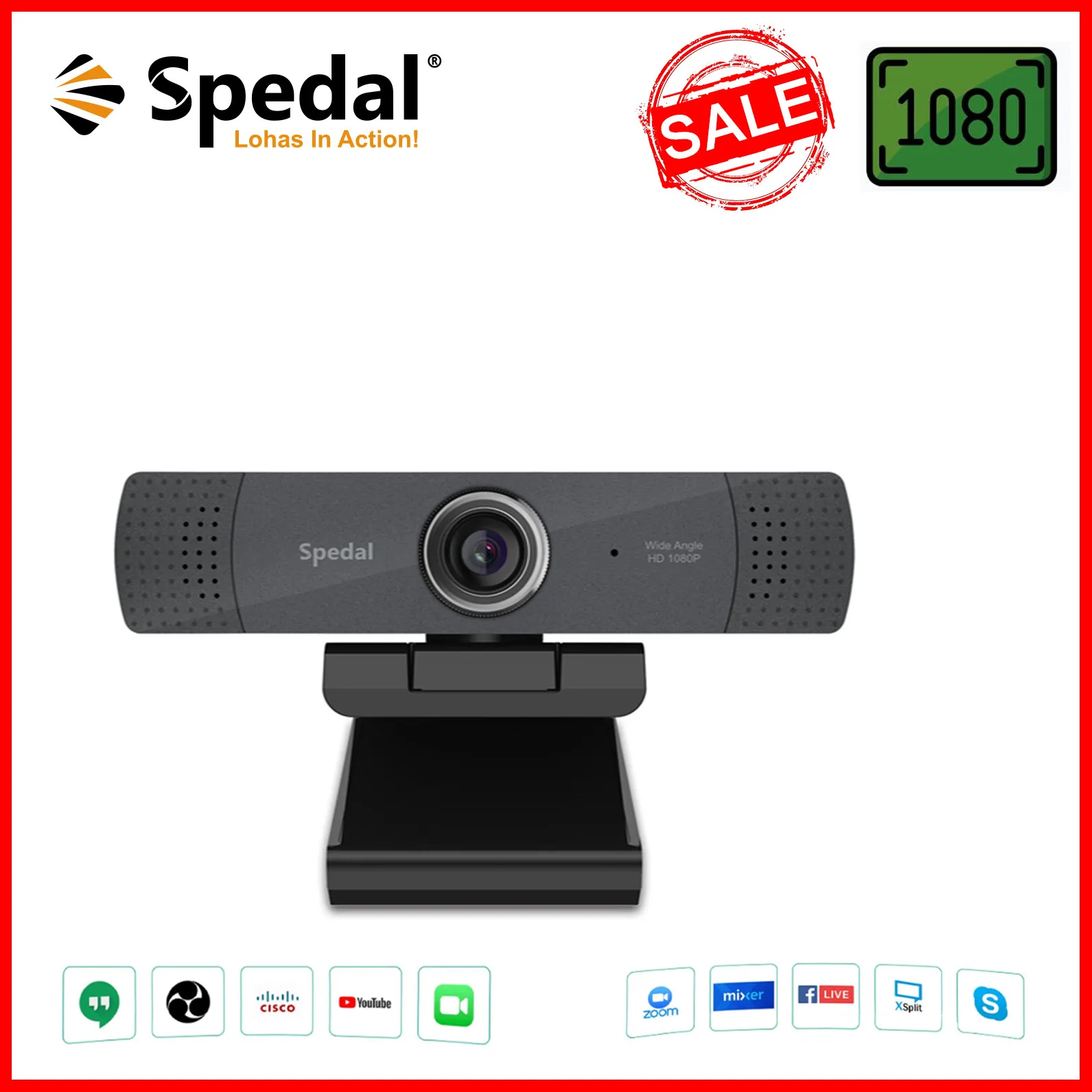 Веб камера Spedal C830 Full HD 1080P с встроенным микрофоном|Веб-камеры| |