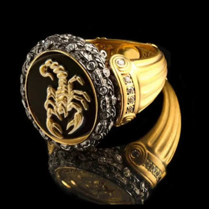 Кольцо с кольцом и крестом в стиле ретро | Украшения аксессуары