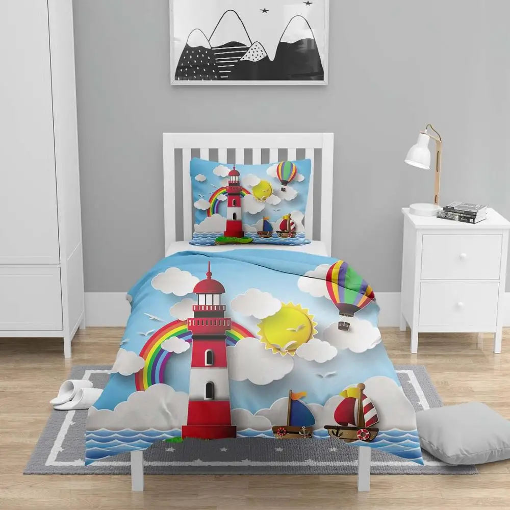 Еще 4 шт. фон с изображением побережья голубого моря светильник дом корабль Nordec 3D