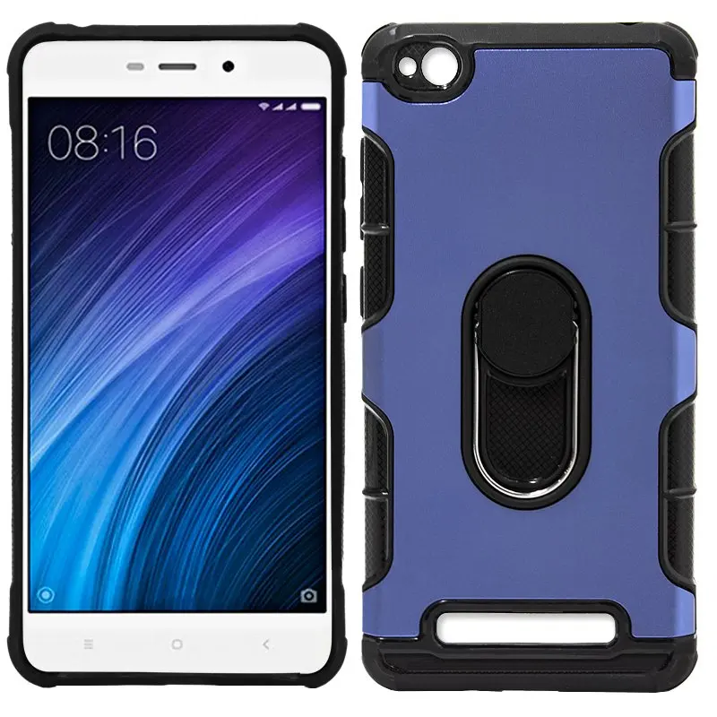Чехол Xiaomi Redmi 4A алюминий + кольцо (синий) | Мобильные телефоны и аксессуары