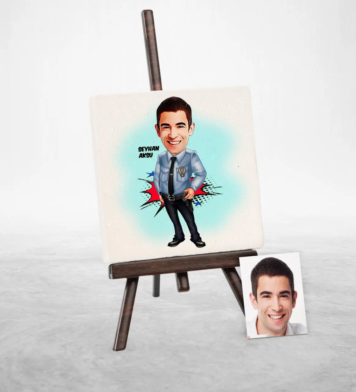 Персональный полицейский мультфильм шовалели натуральный камень 1|Христианские