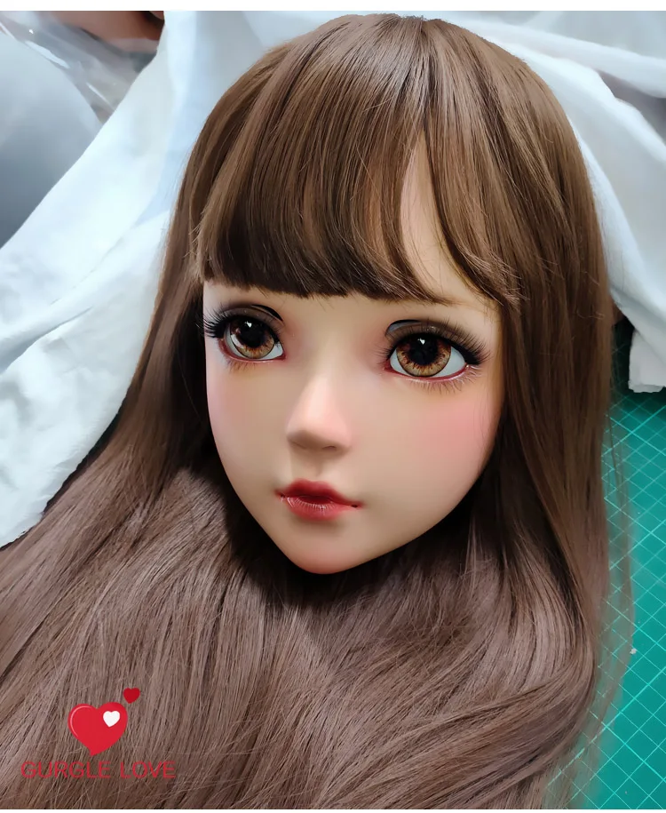 Фото (ZHI) Женская милая девушка, смоляная половина головы, маска кигуруми BJD, косплей, японское аниме, роль Лолиты, трансвестит, кукла, маска с париком №3