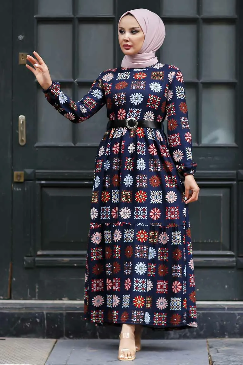 

Muslim Eid fashion women abaya kaftan dress women floral print Dubai Islamic turkey arabic kaftan dress