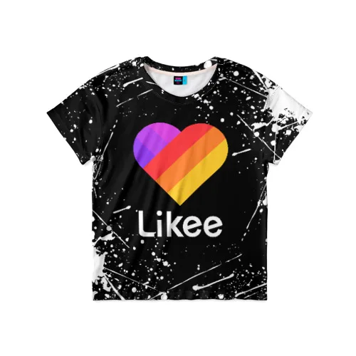 Детская футболка 3D LIKE 1 для мальчиков и девочек Легкая Трикотажная с рисунком