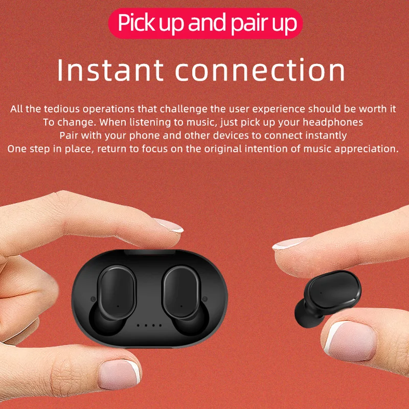 

A6S TWS Earphone Bluetooth Wireless Headphones Mini Earbuds Wireless Headsets Stereo Sport Headphones With Microphone Earphone