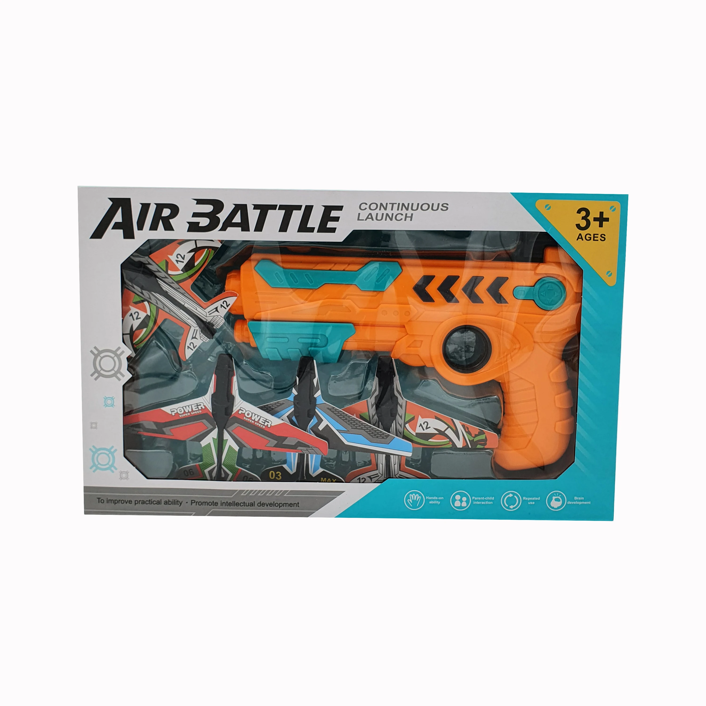 Бластер игрушечный.AIR BATTLE. CONTINUOS LAUNCH.Бластер для запуска самолетов. |