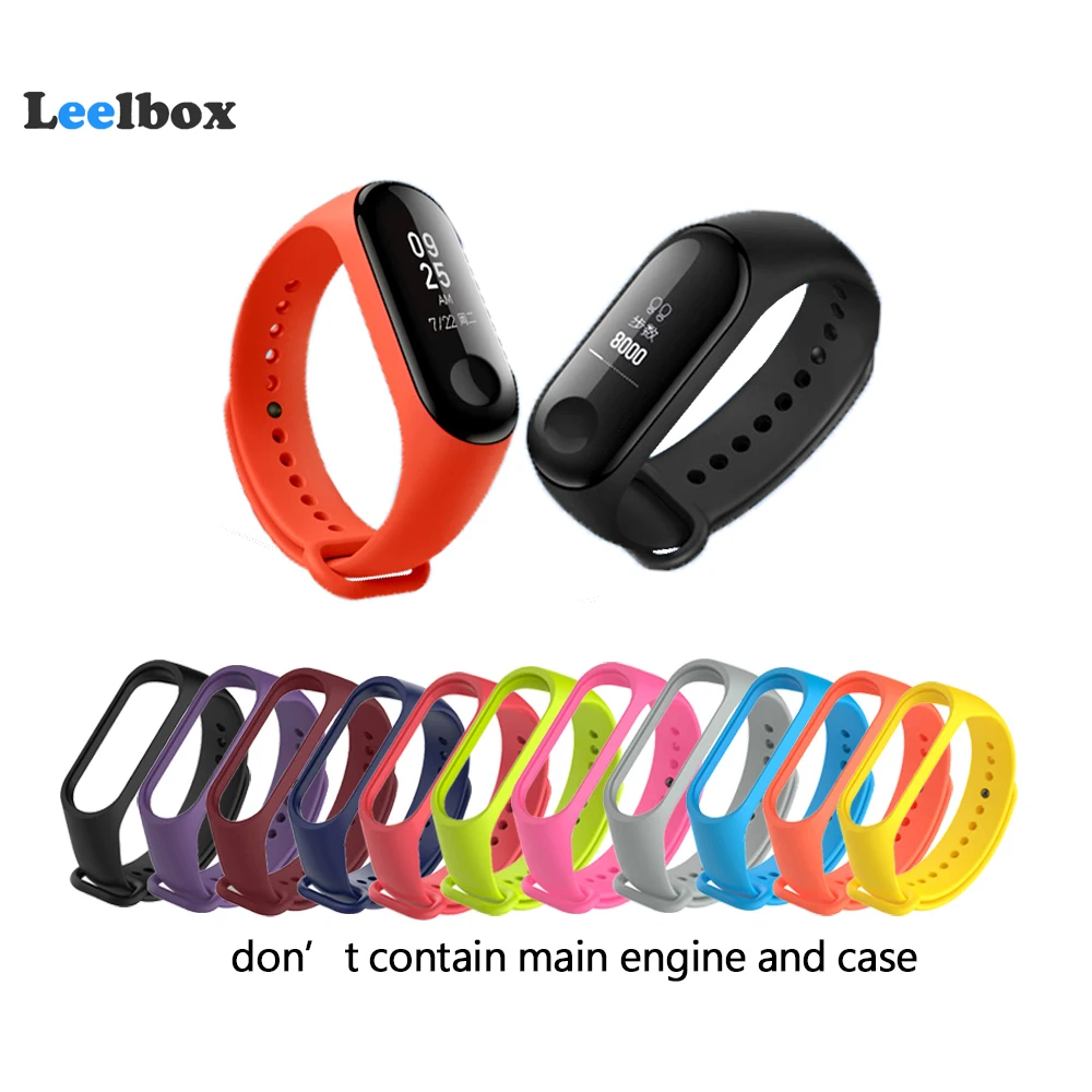 Силиконовый ремешок mi Band 3 Красочные ремешки для Xiao band 4 умный Браслет сменный