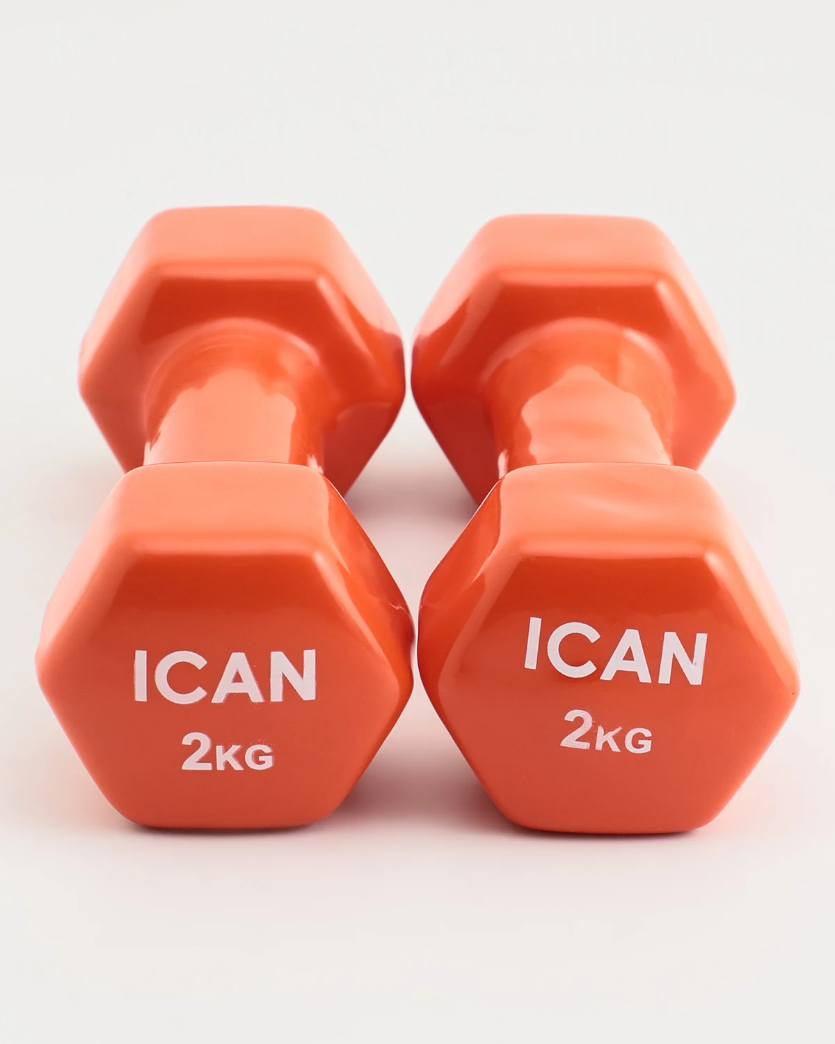 Гантели виниловые ICAN IDB-201 2 кг шт. оранжевые | Спорт и развлечения