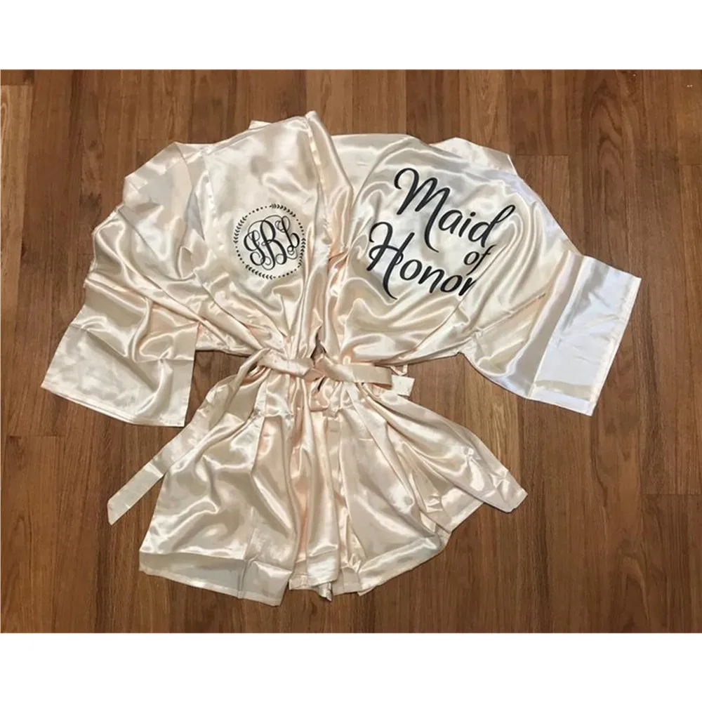 Атласный халат для девичника на заказ блестящие золотые халаты банный вечеринки