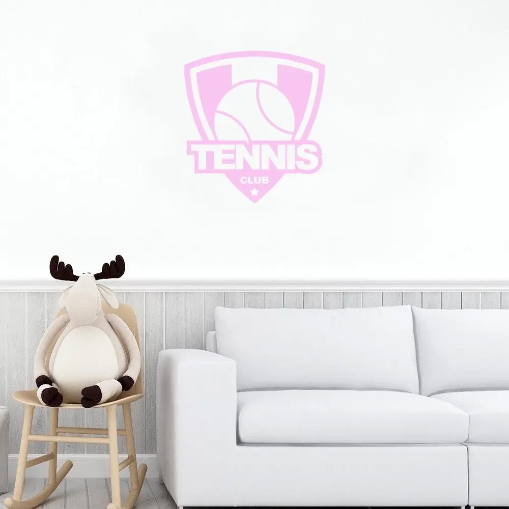 Tennis Club Emblem Wall Stickers Art Removable Sports Decal For Living Room Decoration A001116 | Дом и сад