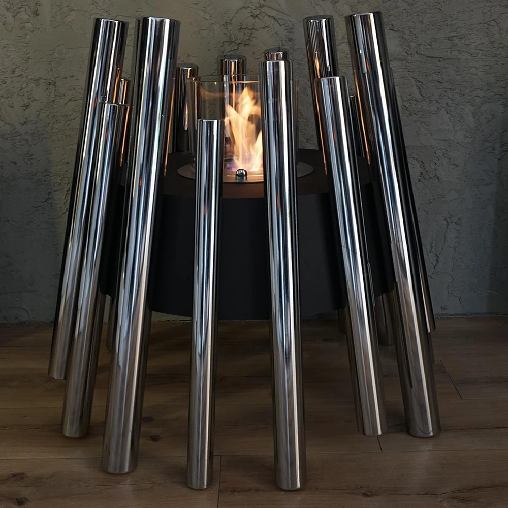 

Decorative fireplace bioethanol portable fire flame heater heat home office hotel restaurant Nordic style smokeless decoration