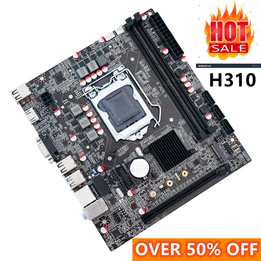 Материнская плата H310 LGA 1151 DDR4 32 ГБ двухканальная игровая Intel 6/7/8/9 Core i3 i5 i7 ATX для ПК