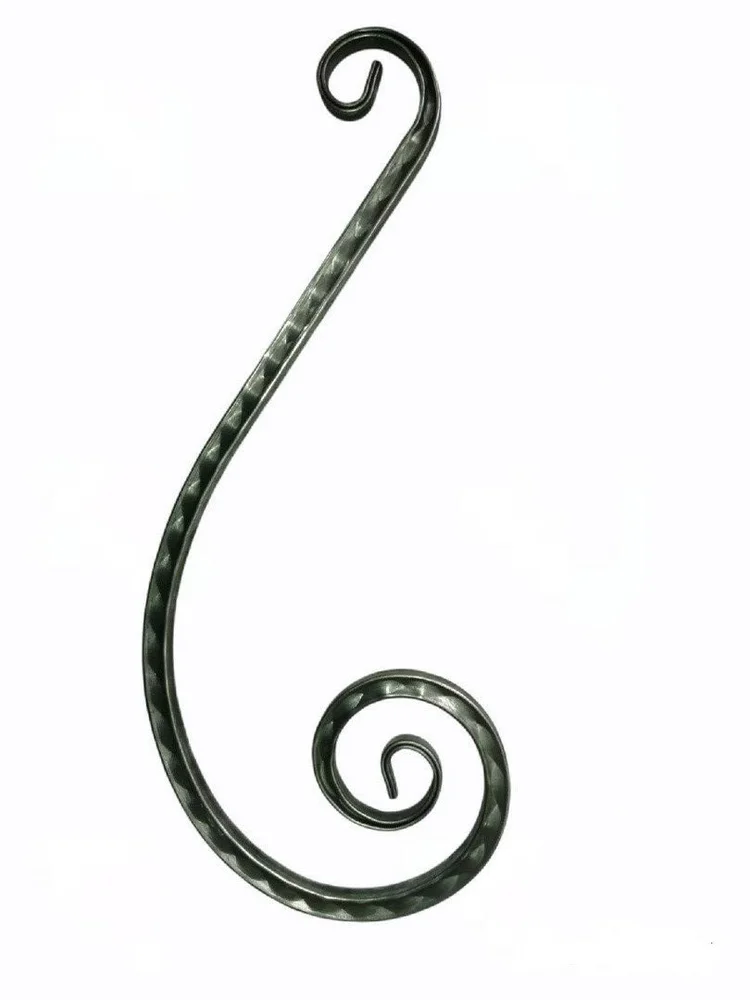Кованый элемент из металла Волюта 495х210х15/Кузнечная лавка/набор 4 штуки