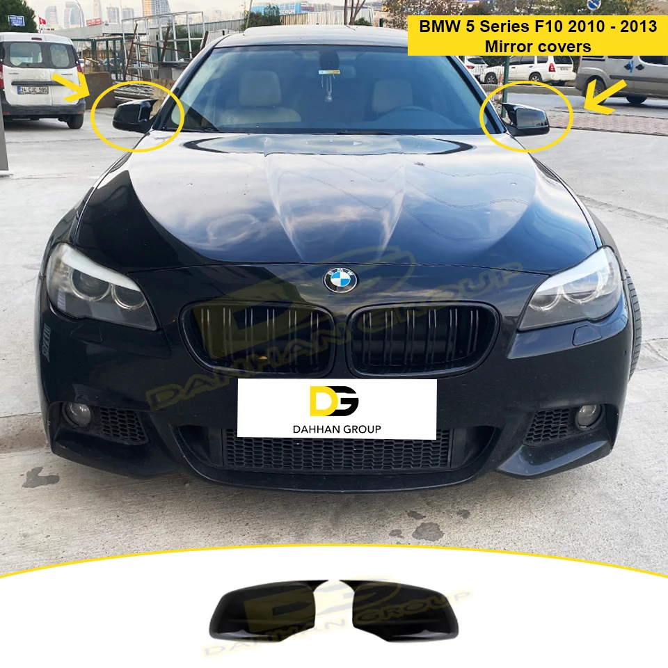 BMW 5 Series F10 Pre Facelift 2010 - 2013 боковые зеркальные крышки левое и правое углеродное волокно внешний вид или блеск/пианино черный пластик от AliExpress WW