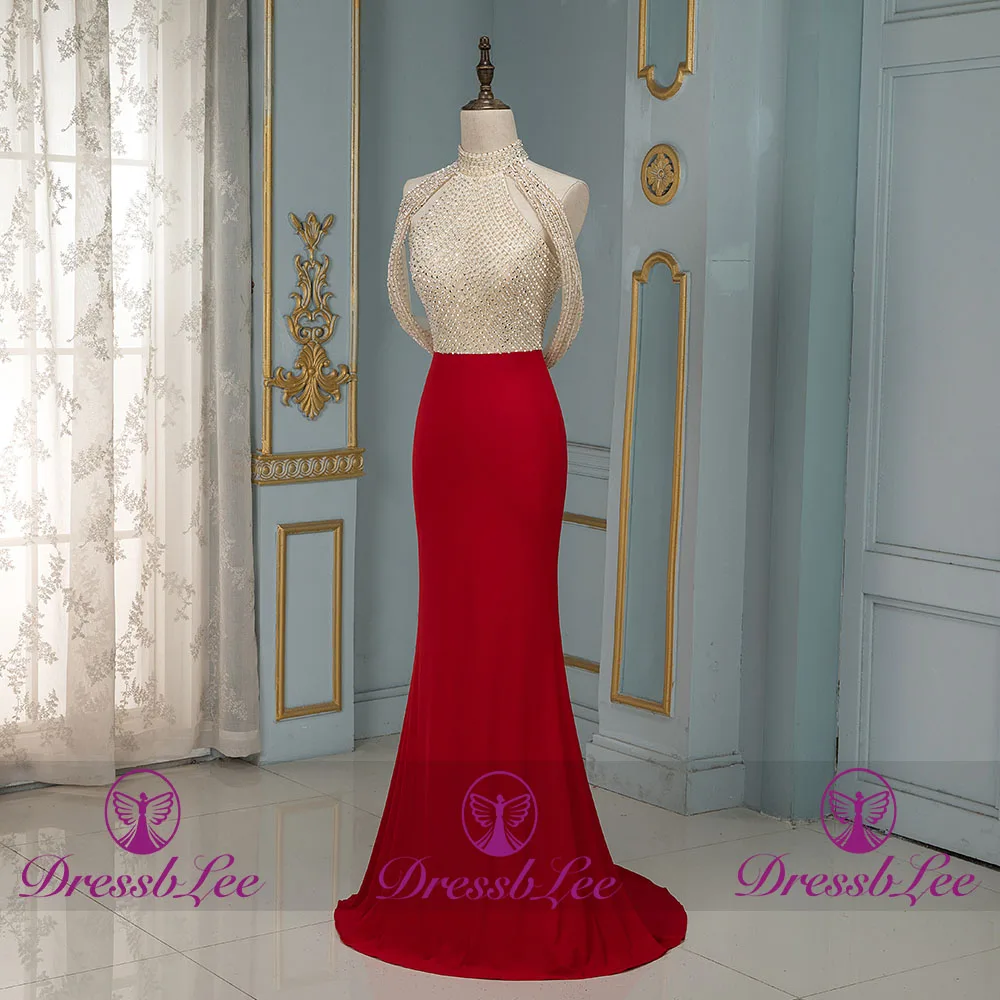 2020 new arrival charming mermaid evening dress full crystal dubai muslim mermaid evening dress plus size party dress