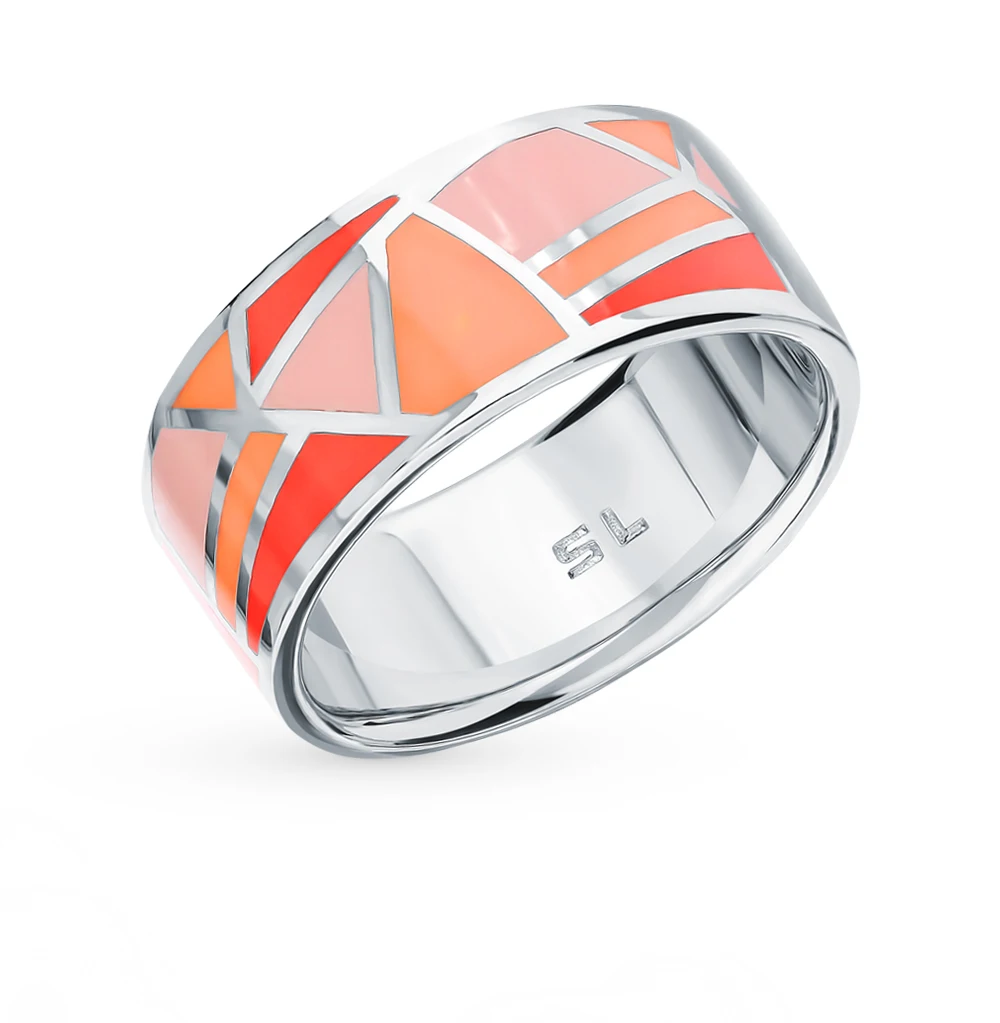 Серебряное кольцо с эмалью SUNLIGHT | Украшения и аксессуары