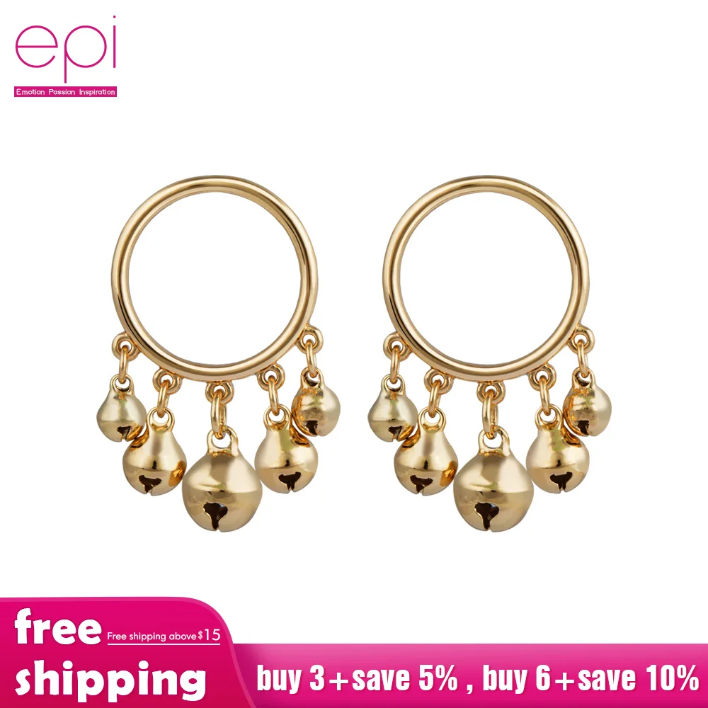 EPI этнические Модные женские золотые серьги индийские украшения хиппи племя бохо