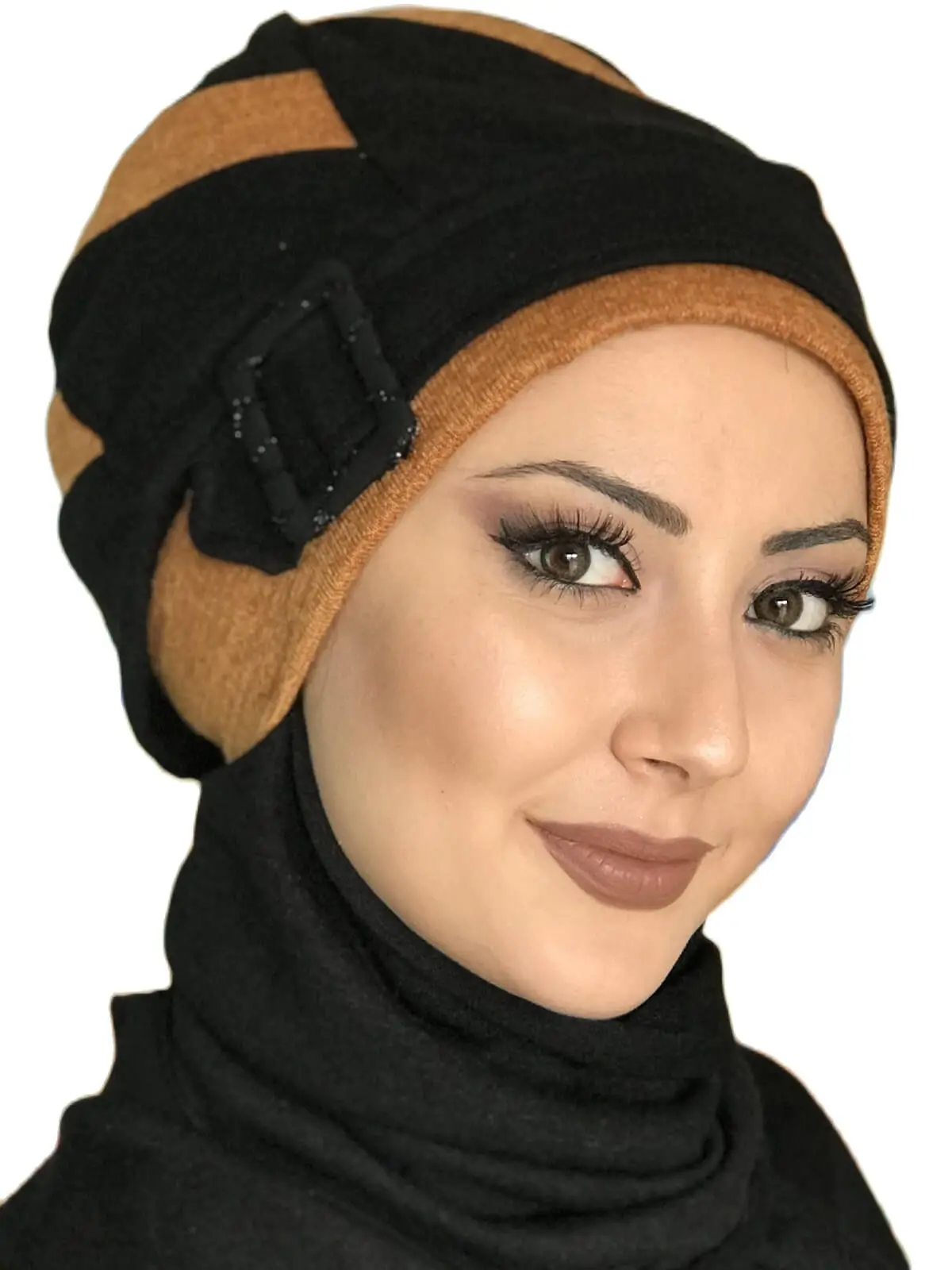 

Islamic Clothing Hijab New 2021 Fashion Hijab Muslim Scarf Scarf Hat Scarf Ready Made Shawl Combination Turban Taba Black Beret