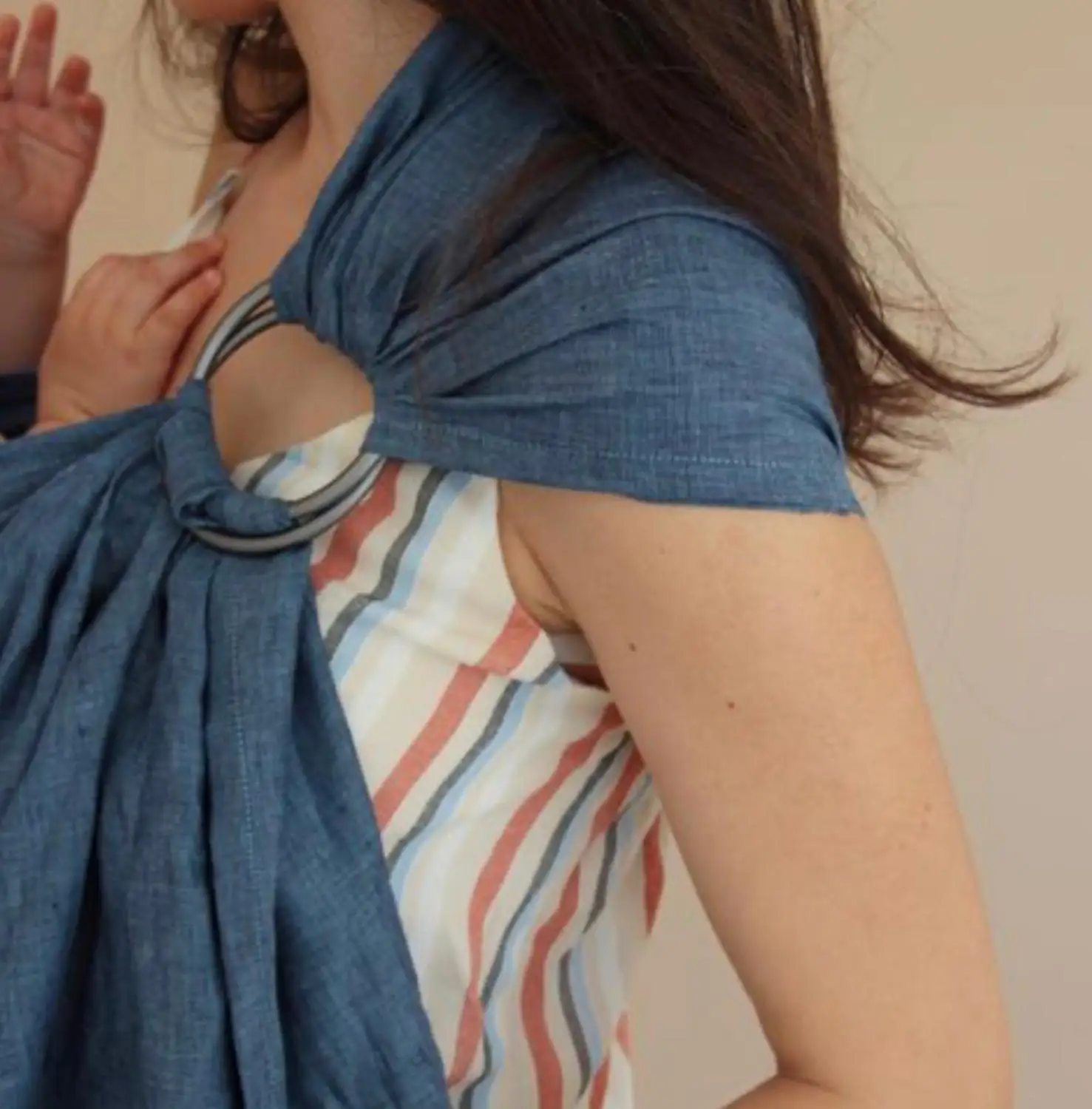 

Halka sling 80% Line Fabric Breathable Baby Ring Sling Carrier Soft Baby Wrap For Newborns Best Shower Gift For Girls & Boys