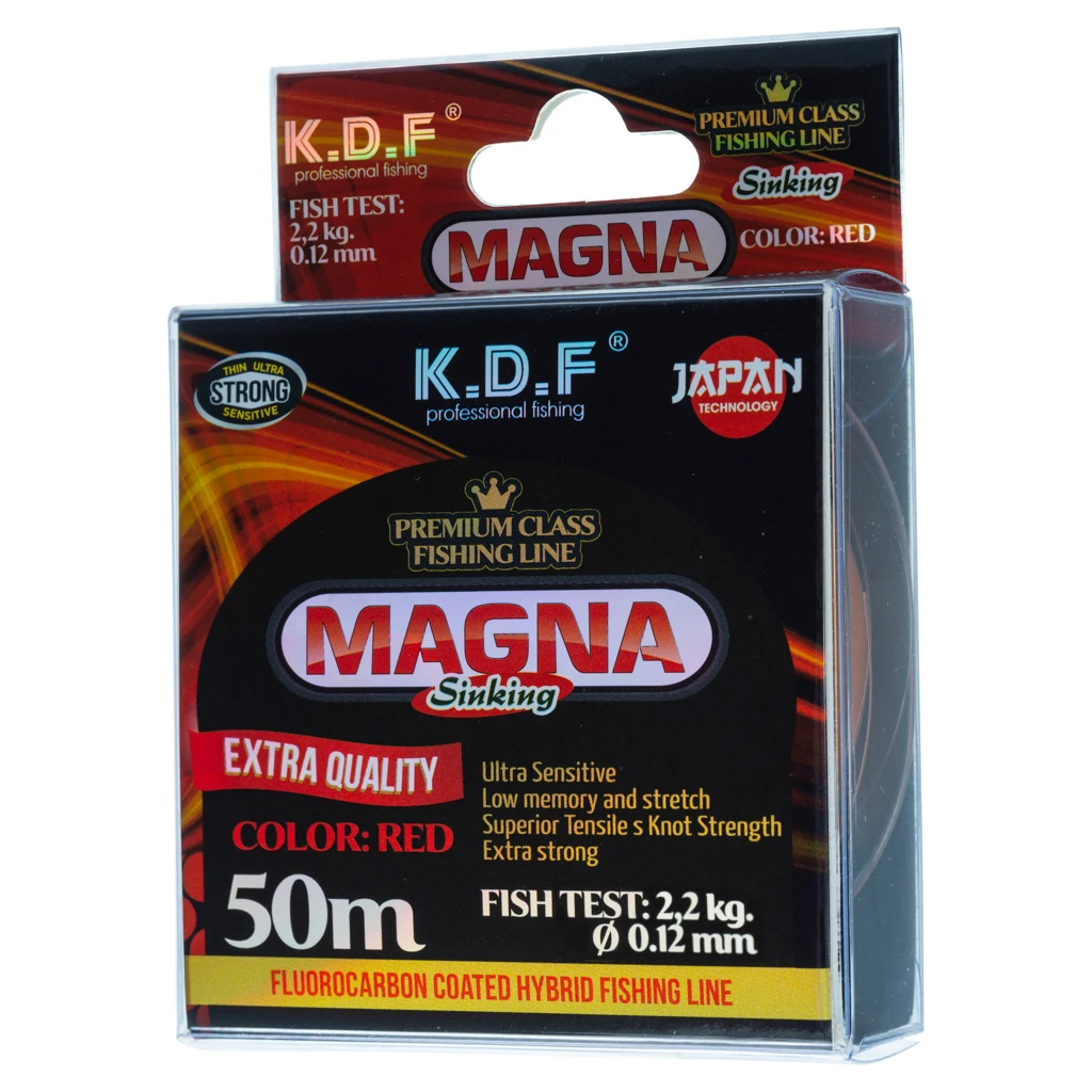 Леска с покрытием флюорокарбона KDF Magna 0 12 мм 50 м | Спорт и развлечения