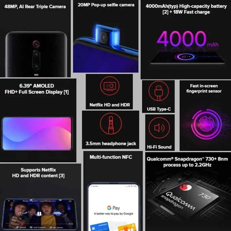 Глобальная версия Xiaomi Mi 9T 128 Гб ROM 6 RAM (абсолютно новая/запечатанная) mi9t гб