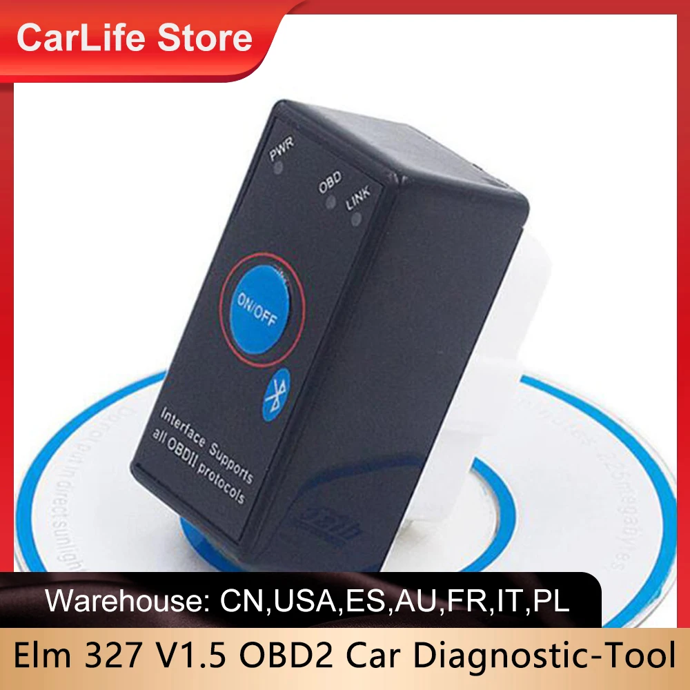 

Диагностический сканер Elm327 OBD2 V1.5 Elm 327 в 1,5 OBD 2, супер-компактный автомобильный диагностический инструмент, адаптер Elm-327 OBDII, автомобильный ди...