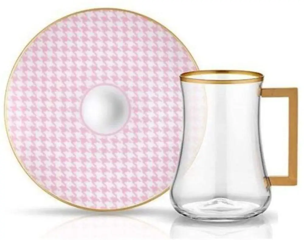 

Koleksiyon Dervish Plaid Pink Tea Set for 6 Pieces