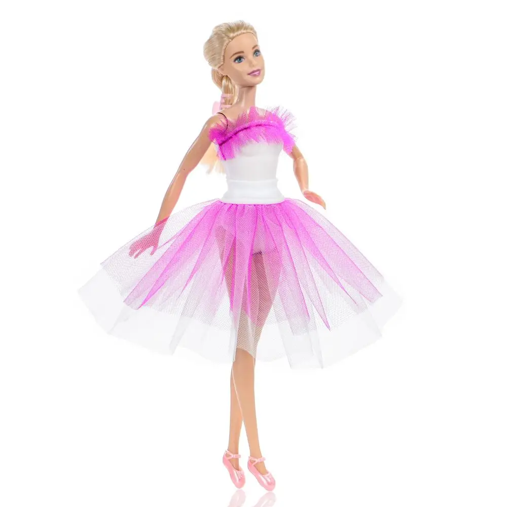 

Dolls clothes Bodysuit and Ballet Tutu for Barbie like Doll Set Of Clothes Toys For Girls Mini Dress Outfits Gift For Girls