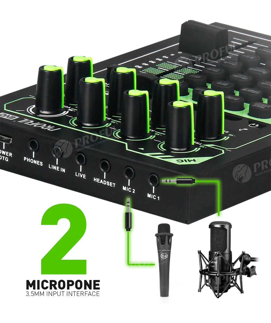 Debra EVO audio interface microphone external sound card with Bluetooth built-in large-capacity battery for live broadcast | Электроника