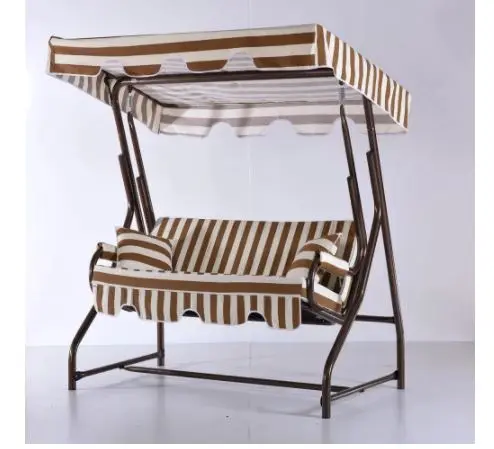 

Трехместное уличное качели-корзина, плетеное кресло, уличное садовое кресло-качалка для двора, качели для балкона, железный качающийся стул...
