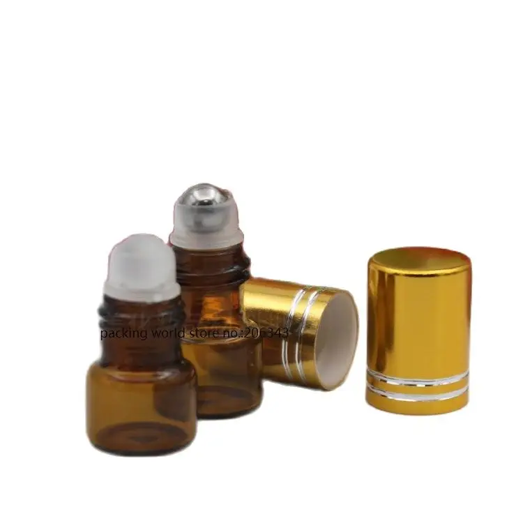 1 мл 2 3 бутылка из коричневого стекла со стальным шариком рулон на золотой линии