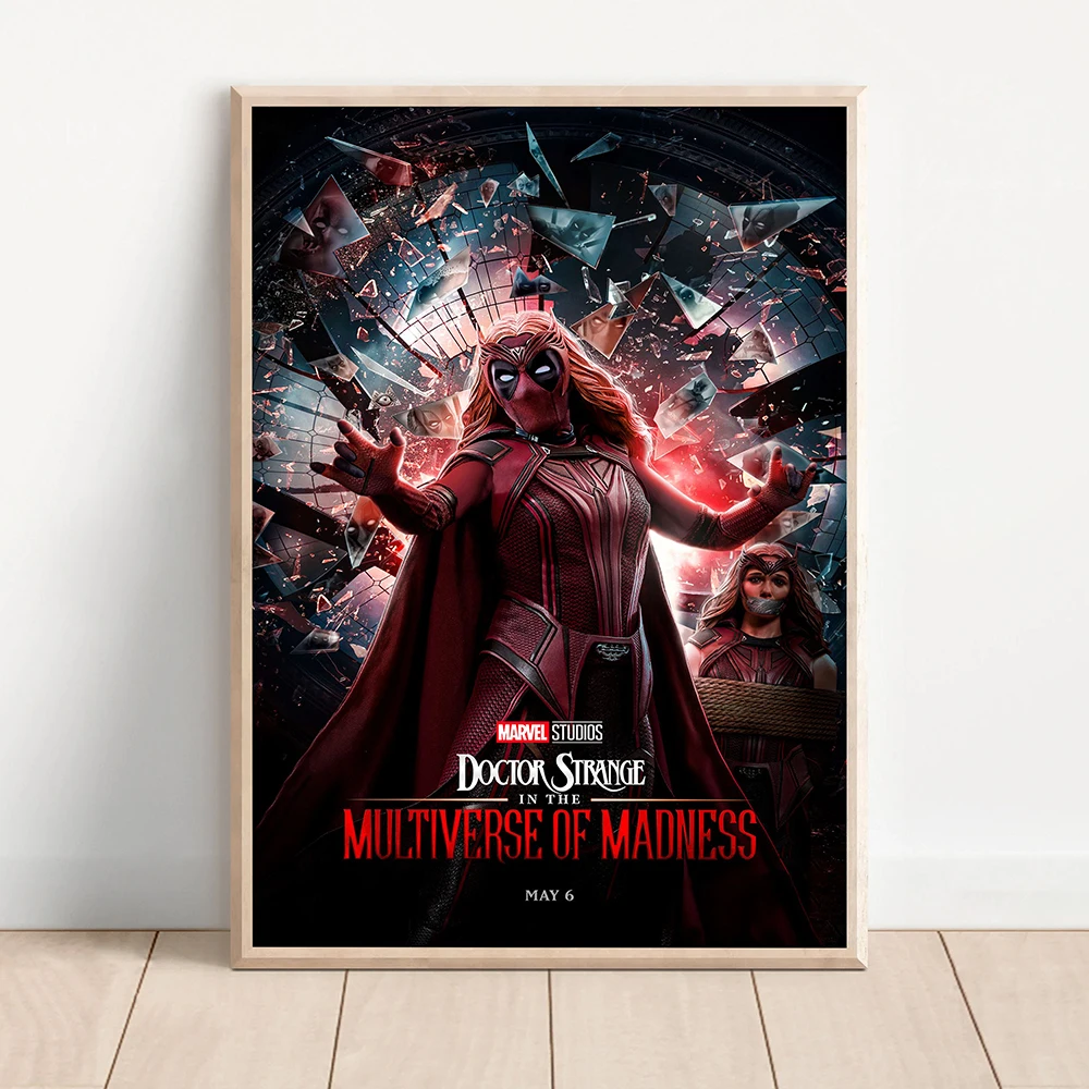 

Marvel Funny Deadpool In The Multiverse Of Madness Poster Avengers Superhero Scarlet Witch Canvas Painting Room Home Decoration
