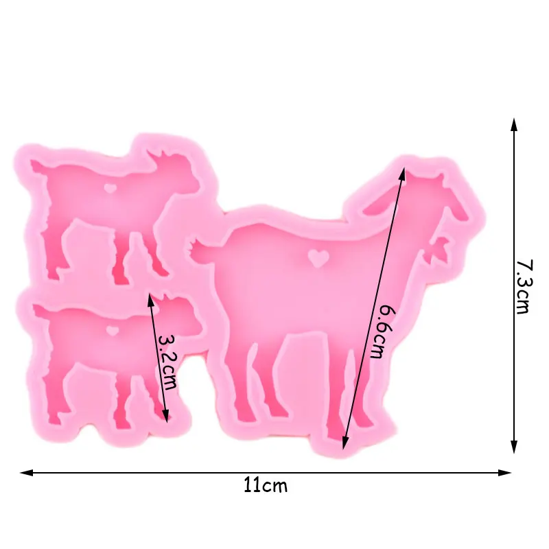 Силиконовые молды сделай сам для брелоков из блестящей козы овечки папы мамы