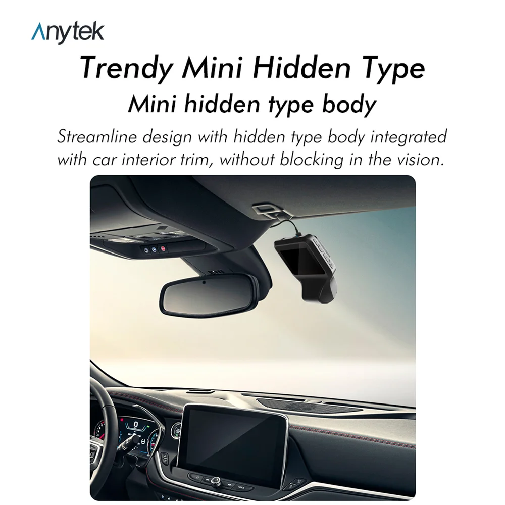

Anytek T99 Dash Cam Camera DVR 1080P HD Driving Recorder G-sensor IPS Display F1.4 30 FPS Built-in Speaker 2-CH HD Car Dash Cam