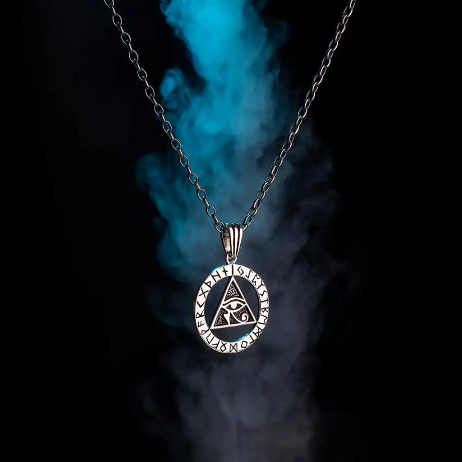 Египетский Глаз Гора ожерелье 925 пробы серебряный кулон мужское египетская