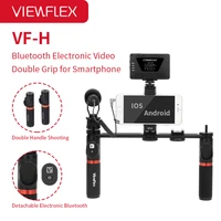 viewflex vf h phone video kit handheld video stabilizer grip wireless bluetooth for smartphone ios android recording vlogging