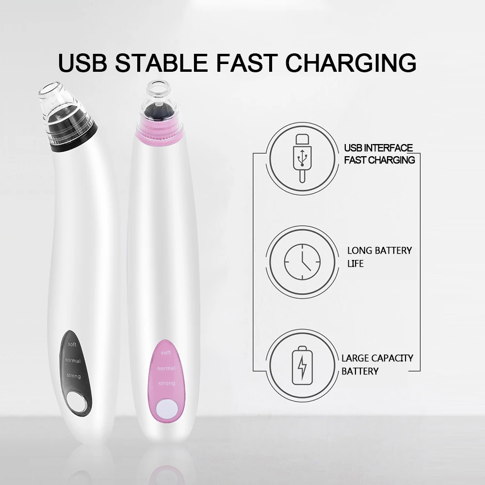 Электрический инструмент для удаления чёрных точек уход за кожей лица в черный