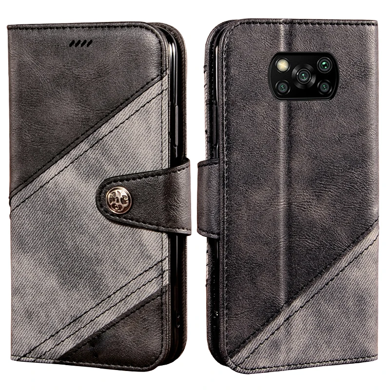 

Флип-чехол для Xiaomi Poco X3 NFC кожаный чехол для книги противоударный бампер флип-чехол для Poco X3 NFC чехол