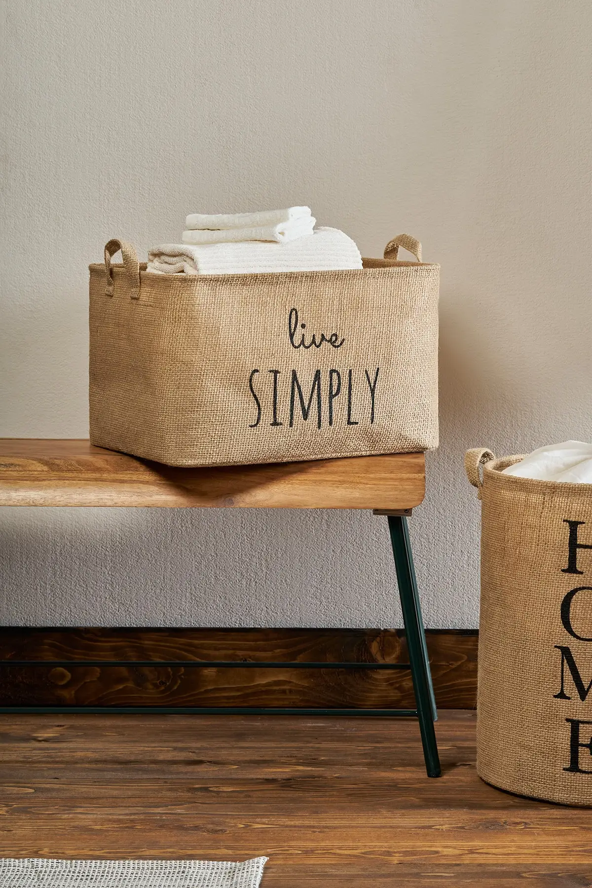 

Printed Jute Rectangular Basket // 42x31x25 kitchen living room bathroom tidy organizer teen room made ın turkey