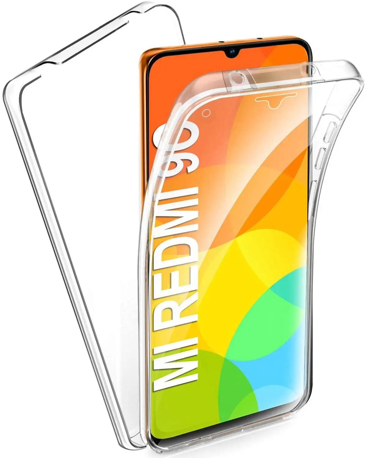 360 ° double case for XIAOMI REDMI 9C front + back tough transparent protective case good quality