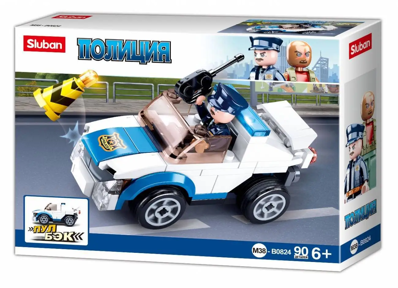Конструктор &quotПолицейская машина-инерция&quot 90 дет. Sluban M38-B0824 | Игрушки и хобби